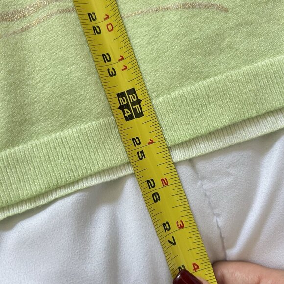 NWT Carre Noir Sweater Womens Large Green Pink Floral Long Sleeve Hippie Y2K - Picture 6 of 7